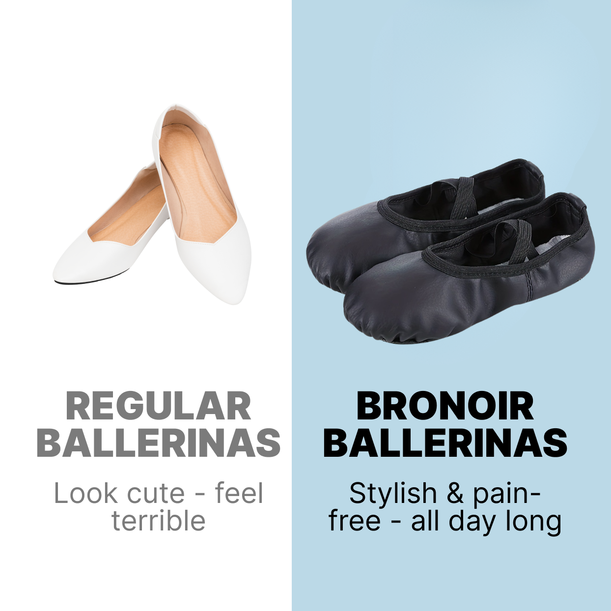 Bronoir Lea Soothe - Elegant & Supportive Ballerinas for Daily Comfort