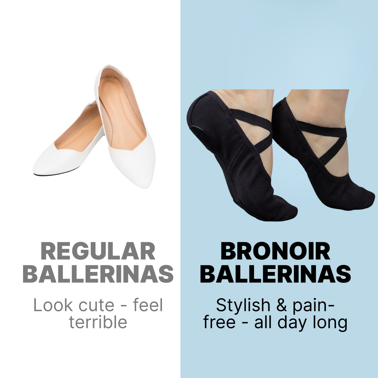 Bronoir Alina Feather - Elegant & Supportive Ballerinas for Daily Comfort