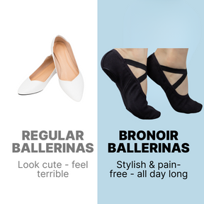 Bronoir Alina Feather - Elegant & Supportive Ballerinas for Daily Comfort