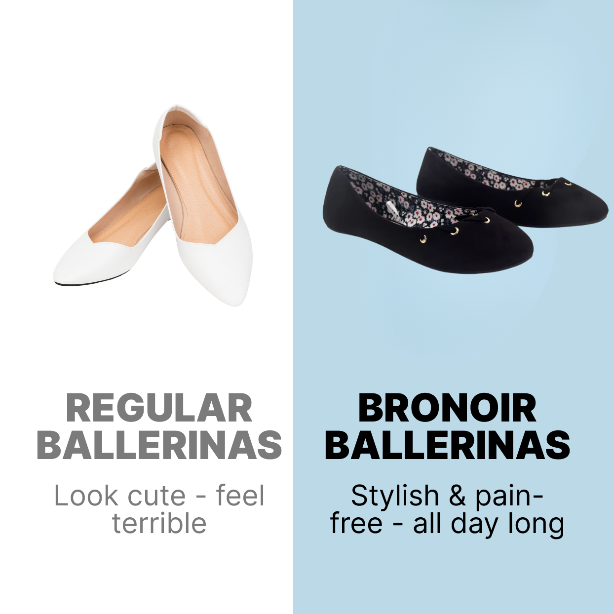 Bronoir Noa Flow - Elegant & Supportive Ballerinas for Daily Comfort