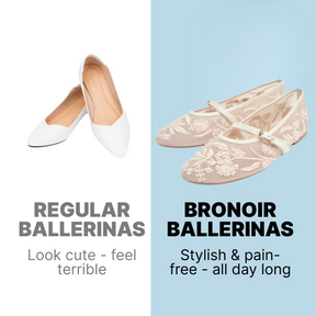 Bronoir Ivy Silk - Elegant & Supportive Ballerinas for Daily Comfort