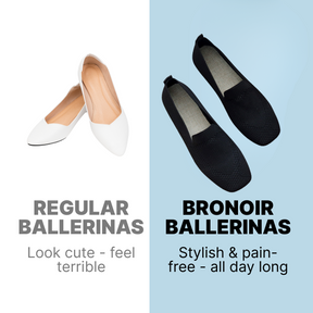 Bronoir Gia Glow - Elegant & Supportive Ballerinas for Daily Comfort