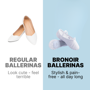 Bronoir Ines Shine - Elegant & Supportive Ballerinas for Daily Comfort