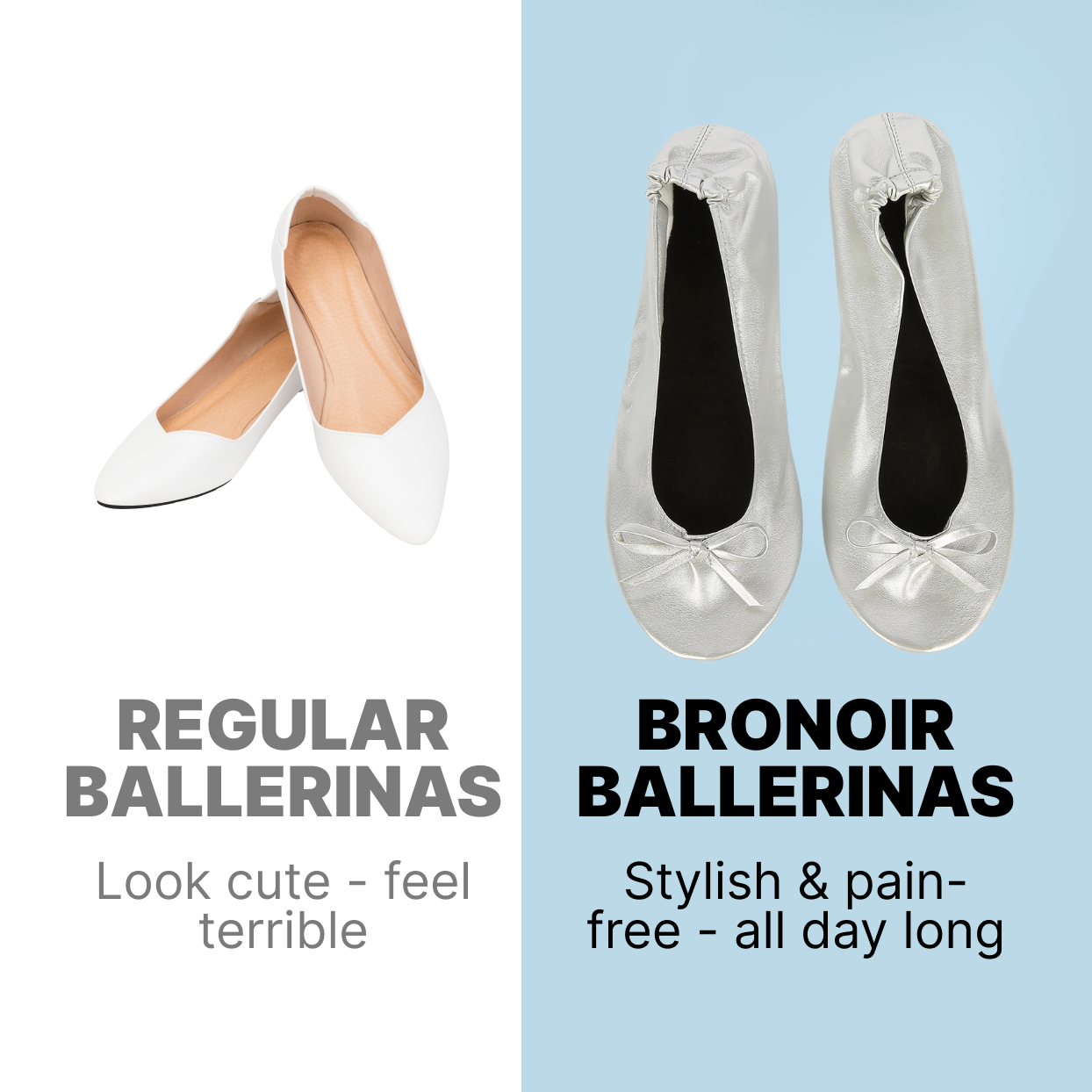 Bronoir Fina Touch - Elegant & Supportive Ballerinas for Daily Comfort
