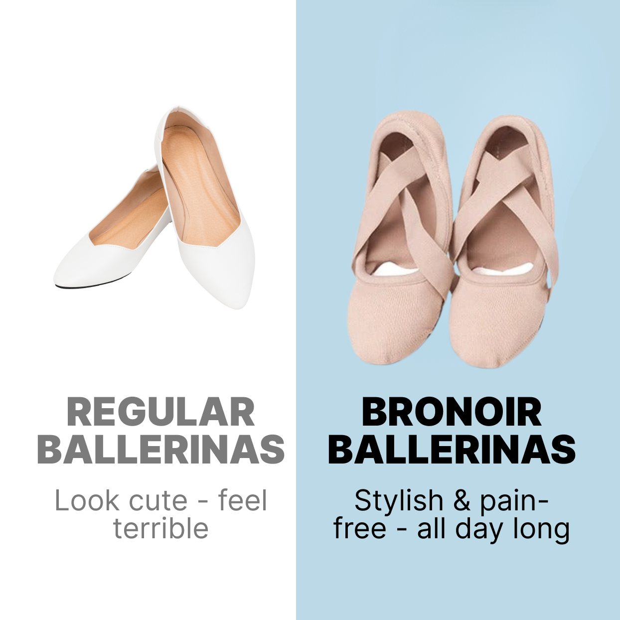 Bronoir Willa Fit - Elegant & Supportive Ballerinas for Daily Comfort