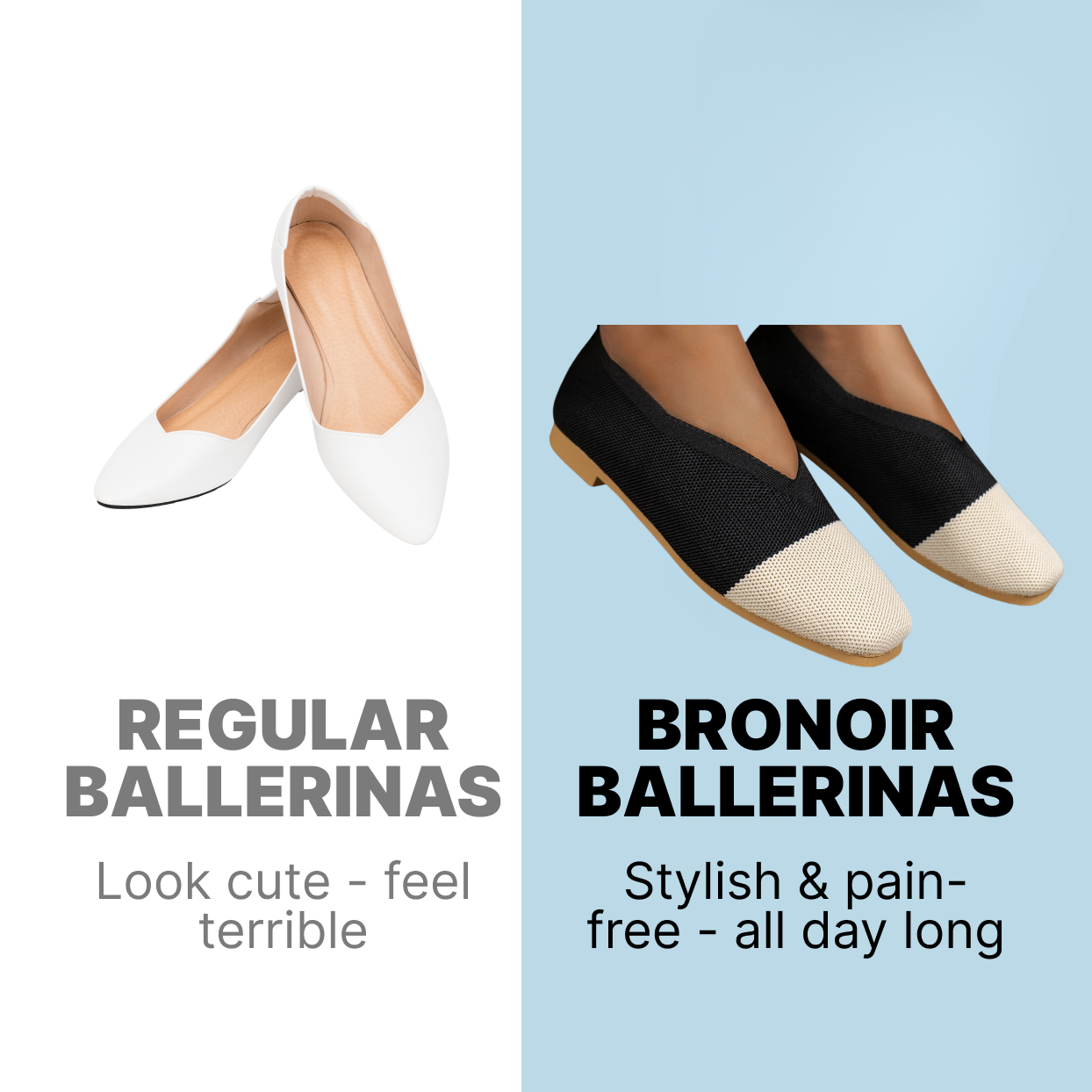 Bronoir Faye Belle - Elegant & Supportive Ballerinas for Daily Comfort