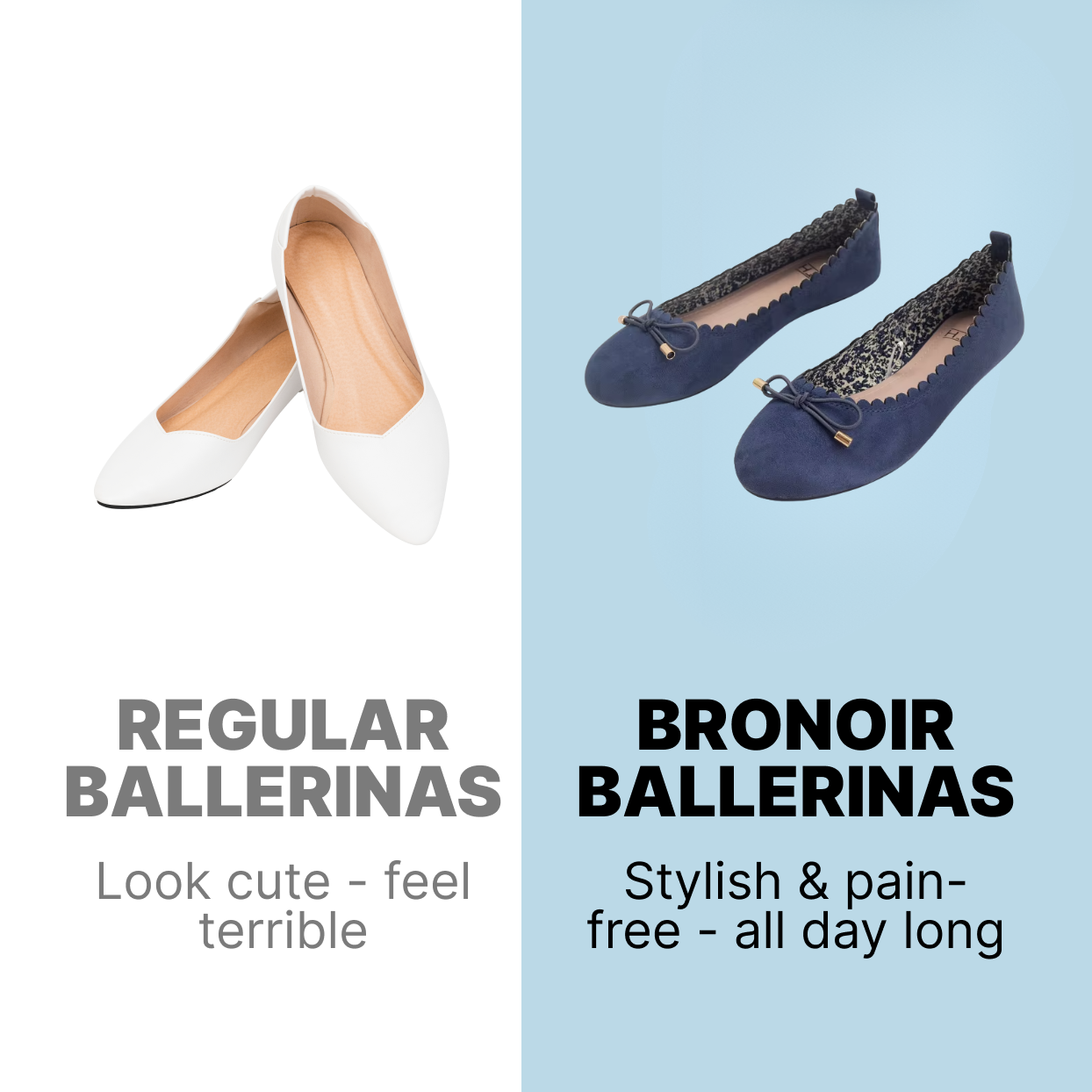 Bronoir Mara Bliss - Elegant & Supportive Ballerinas for Daily Comfort