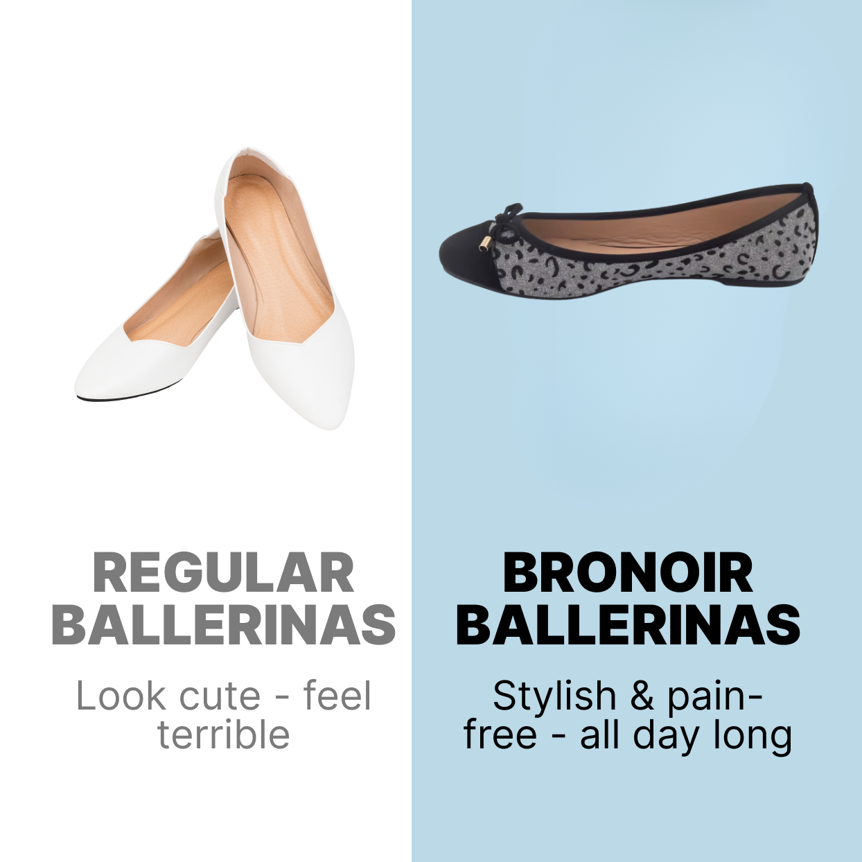 Bronoir Jolie Fit - Elegant & Supportive Ballerinas for Daily Comfort