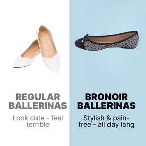 Bronoir Jolie Fit - Elegant & Supportive Ballerinas for Daily Comfort