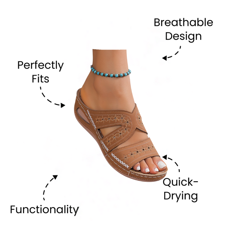 Bronoir™ Lurelle – Lightweight & Arch-Supportive Walking Sandals