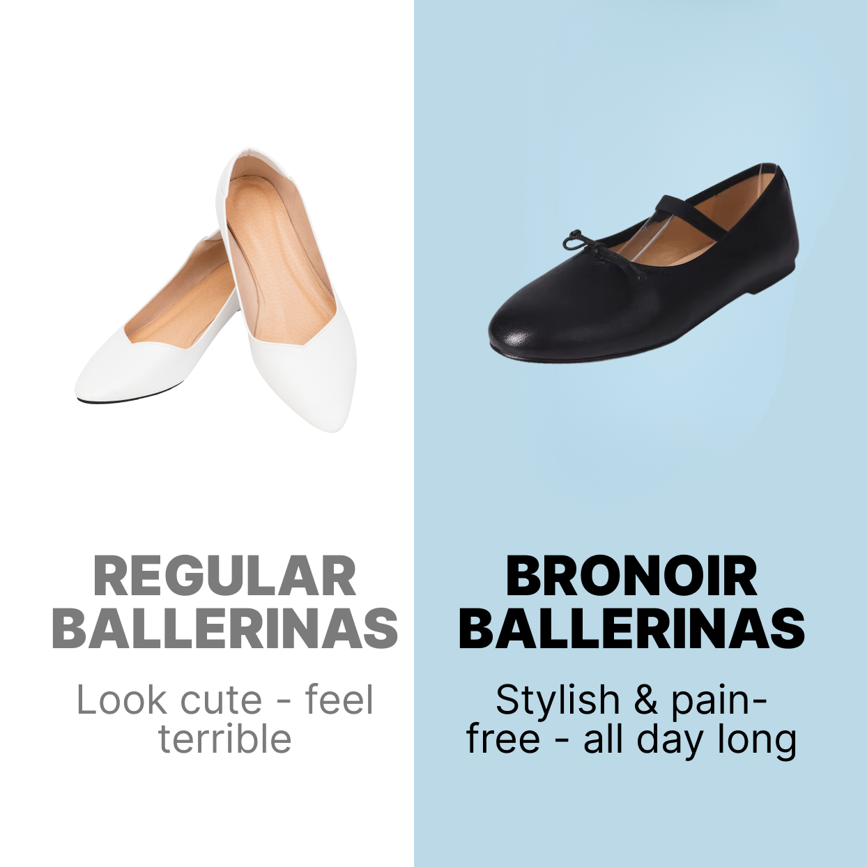 Bronoir Sia Chic - Elegant & Supportive Ballerinas for Daily Comfort