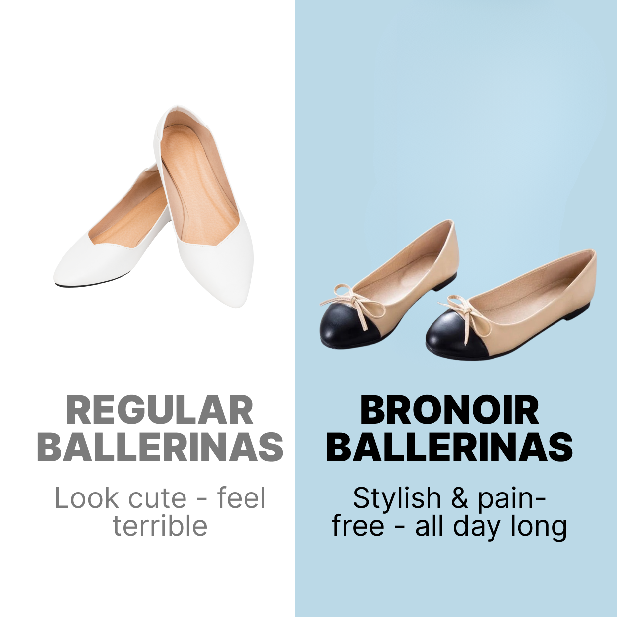 Bronoir June Chic - Elegant & Supportive Ballerinas for Daily Comfort