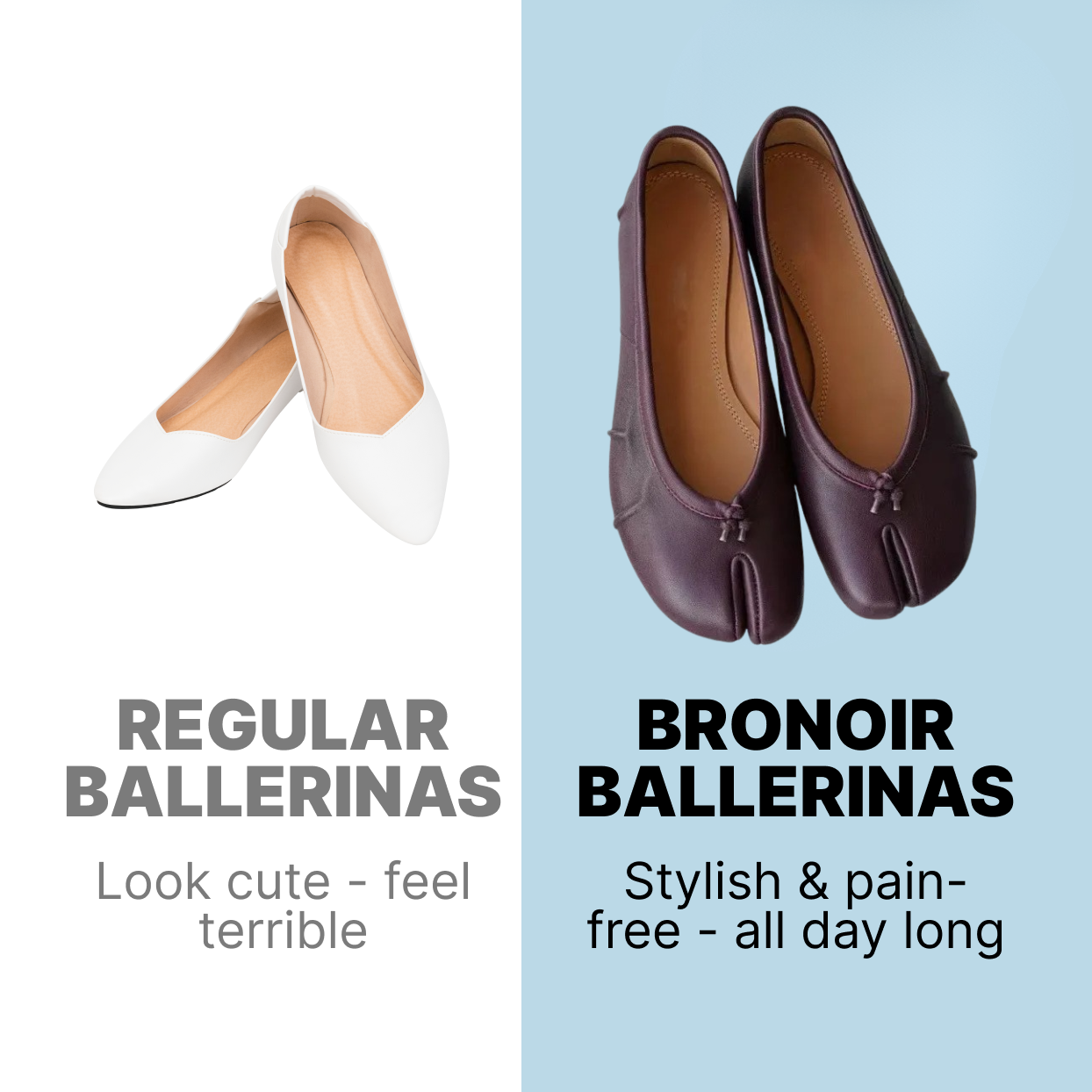 Bronoir Freya Soft - Elegant & Supportive Ballerinas for Daily Comfort