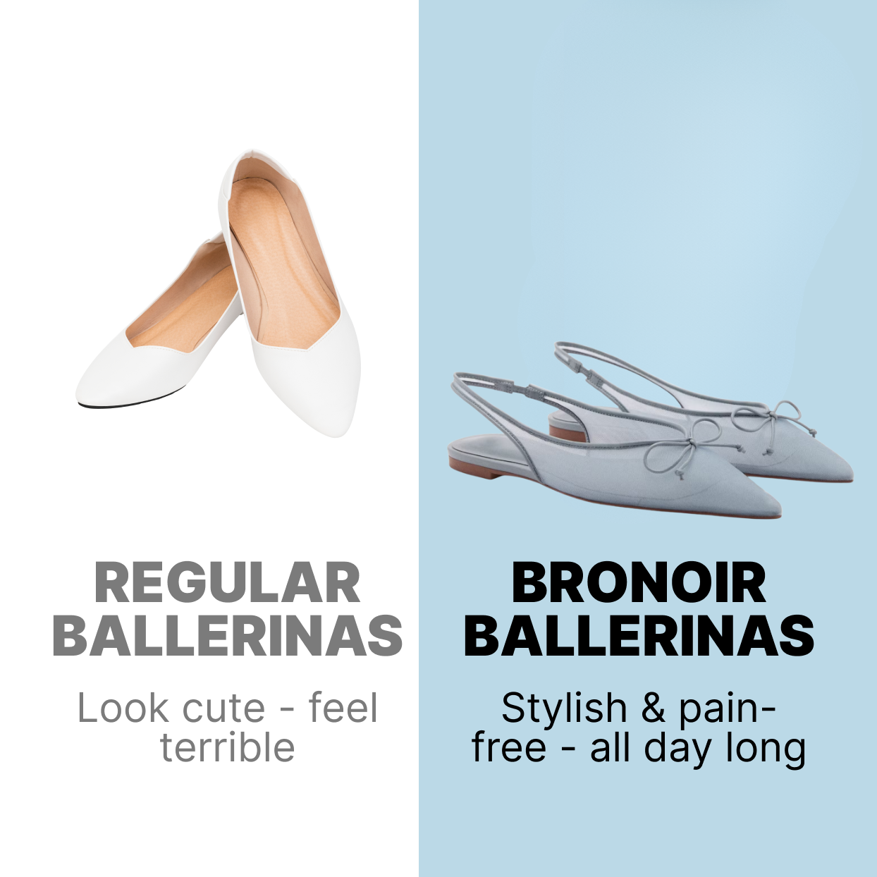 Bronoir Kira Move - Elegant & Supportive Ballerinas for Daily Comfort