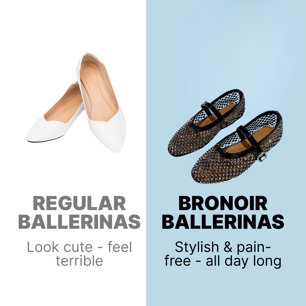 Bronoir Melia Chic - Elegant & Supportive Ballerinas for Daily Comfort