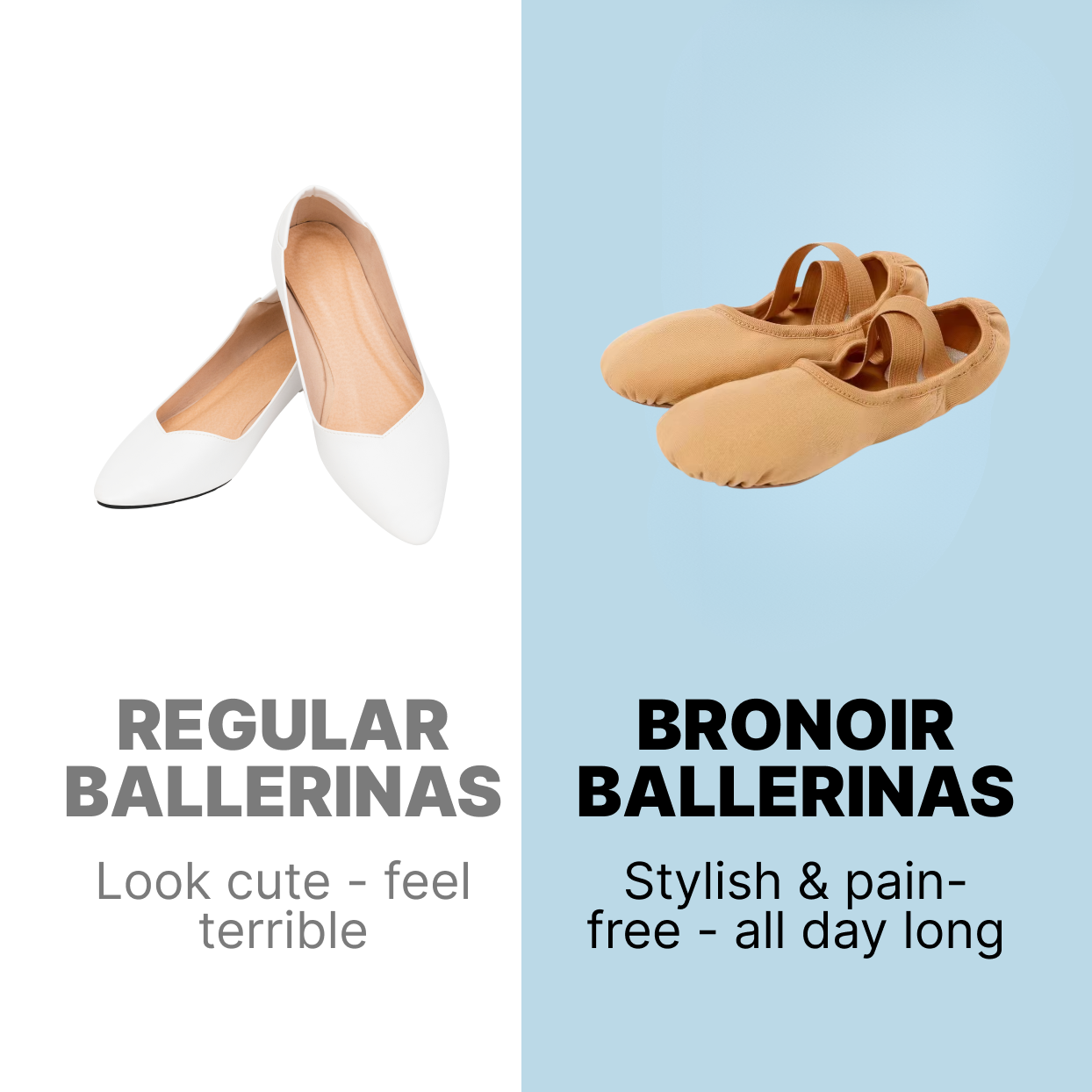 Bronoir Elina Step - Elegant & Supportive Ballerinas for Daily Comfort