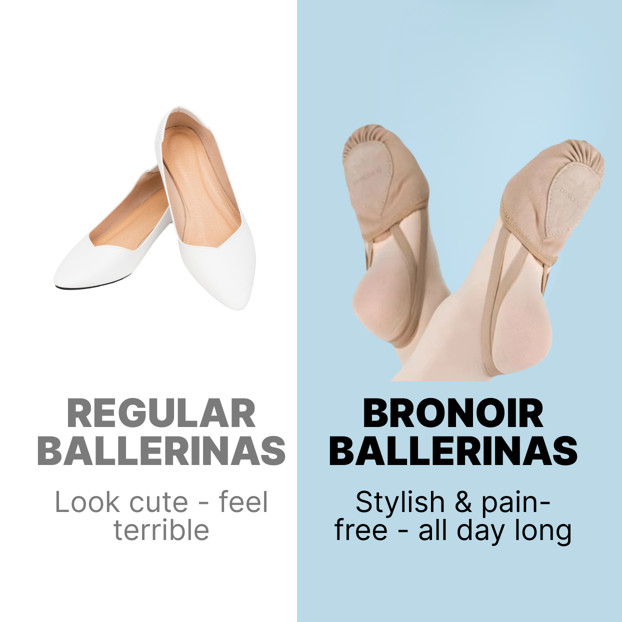 Bronoir Suri Flex - Elegant & Supportive Ballerinas for Daily Comfort