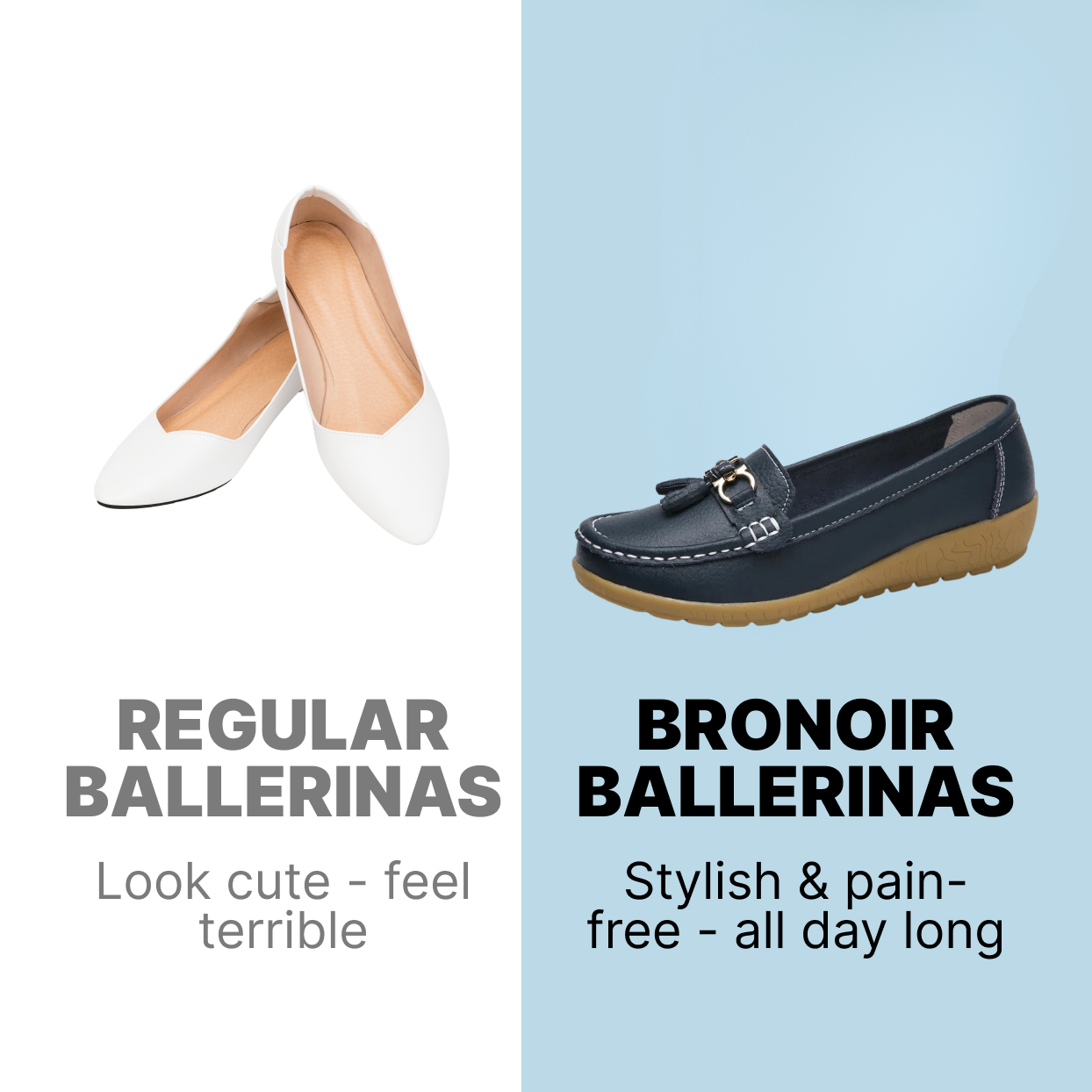 Bronoir Iris Chic - Elegant & Supportive Ballerinas for Daily Comfort