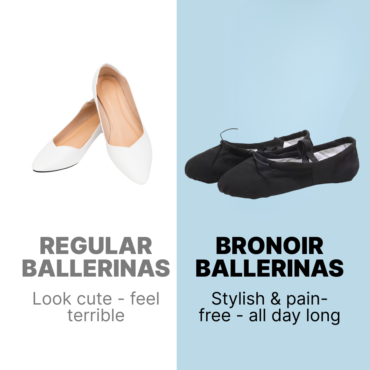 Bronoir Bella Grace - Elegant & Supportive Ballerinas for Daily Comfort