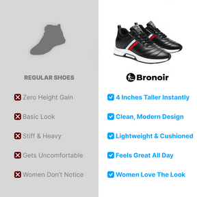 Bronoir™ Elevaters – Height Boost Sneakers – Up to 4Inch Taller Instantly & Comfortably