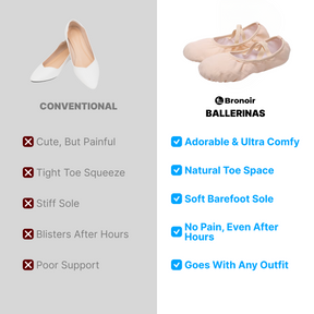 Bronoir Keira Move - Elegant & Supportive Ballerinas for Daily Comfort