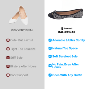 Bronoir Jolie Fit - Elegant & Supportive Ballerinas for Daily Comfort