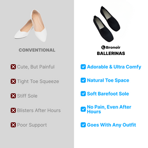 Bronoir Gia Glow - Elegant & Supportive Ballerinas for Daily Comfort