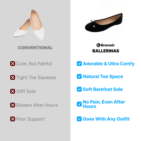 Bronoir Lina Ease - Elegant & Supportive Ballerinas for Daily Comfort