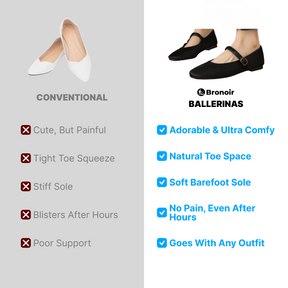 Bronoir Lani Fit - Elegant & Supportive Ballerinas for Daily Comfort