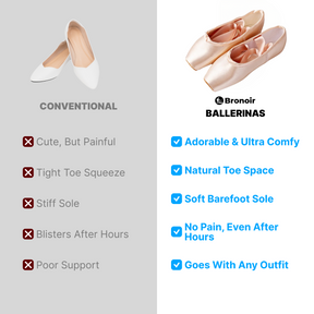 Bronoir Thea Pearl - Elegant & Supportive Ballerinas for Daily Comfort
