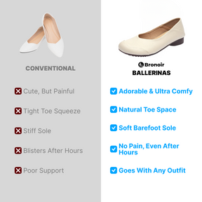 Bronoir Evie Step - Elegant & Supportive Ballerinas for Daily Comfort