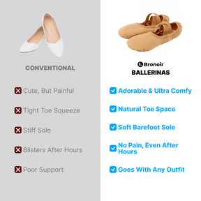 Bronoir Elina Step - Elegant & Supportive Ballerinas for Daily Comfort
