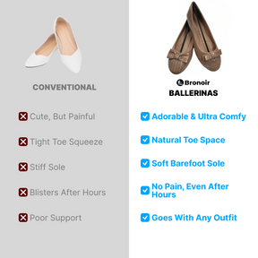 Bronoir Nina Walk - Elegant & Supportive Ballerinas for Daily Comfort