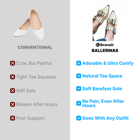Bronoir Sienna Touch - Elegant & Supportive Ballerinas for Daily Comfort