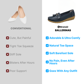 Bronoir Iris Chic - Elegant & Supportive Ballerinas for Daily Comfort