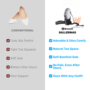 Bronoir Kaia Dream - Elegant & Supportive Ballerinas for Daily Comfort