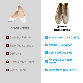 Bronoir Nora Light - Elegant & Supportive Ballerinas for Daily Comfort