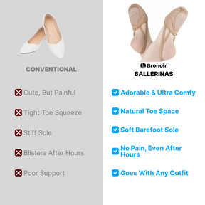 Bronoir Suri Flex - Elegant & Supportive Ballerinas for Daily Comfort