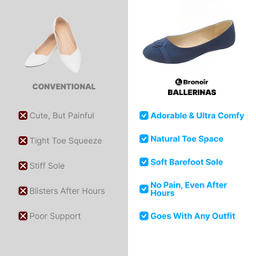 Bronoir Ana Comfort - Elegant & Supportive Ballerinas for Daily Comfort