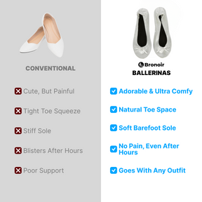 Bronoir Fina Touch - Elegant & Supportive Ballerinas for Daily Comfort