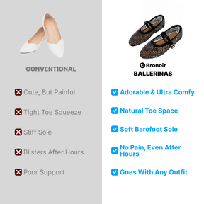 Bronoir Melia Chic - Elegant & Supportive Ballerinas for Daily Comfort