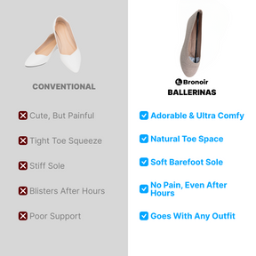Bronoir Maya Breeze - Elegant & Supportive Ballerinas for Daily Comfort
