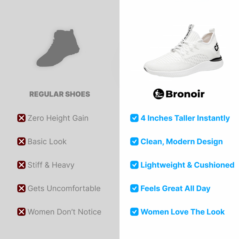 Bronoir™ Vertiplus – Height Boost Sneakers – Up to 4Inch Taller Instantly & Comfortably