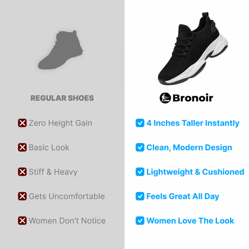 Bronoir™ Upwardz – Height Boost Sneakers – Up to 4Inch Taller Instantly & Comfortably