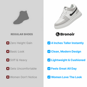 Bronoir™ Staturik – Height Boost Sneakers – Up to 4Inch Taller Instantly & Comfortably