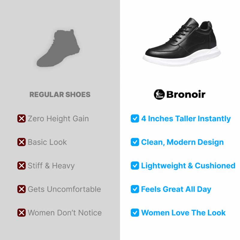 Bronoir™ Vertistar – Height Boost Sneakers – Up to 4Inch Taller Instantly & Comfortably