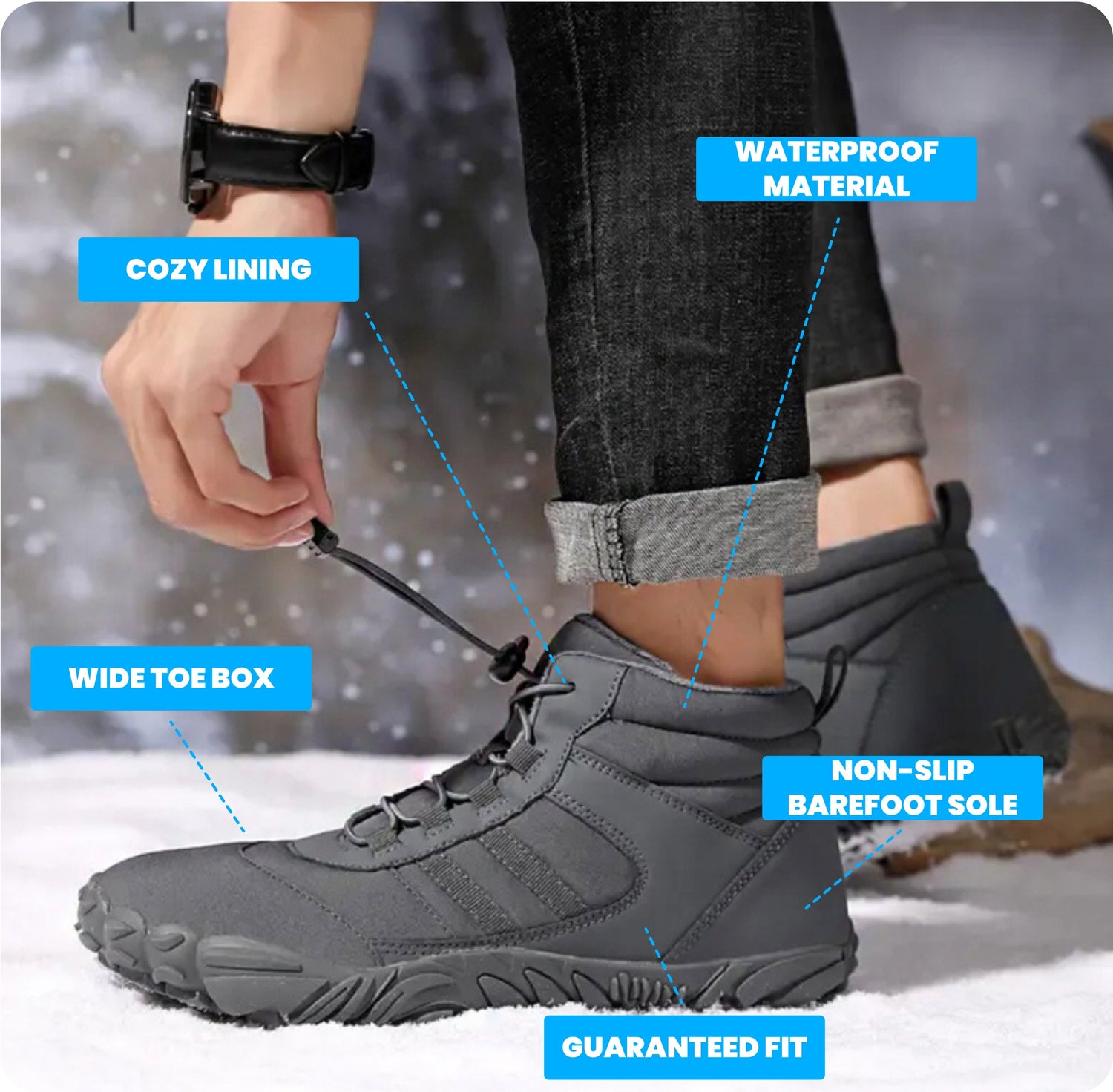 Bronoir™ Insulated - Winter Barefoot Shoes